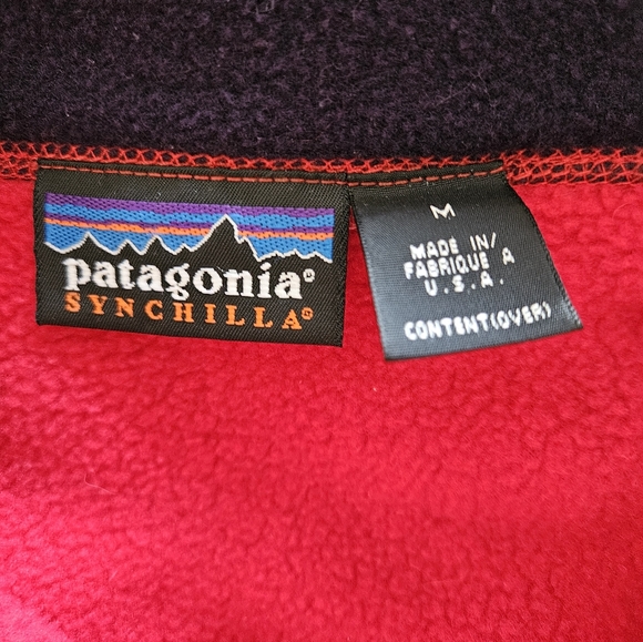 VINTAGE 70's PATAGONIA SYNCHILLA VEST STYLE 25182 WOMENS MEDIUM RED ZIP UP - Picture 10 of 15